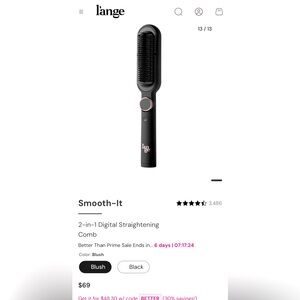 L'ange 2-in-1 Digital Straightening Comb